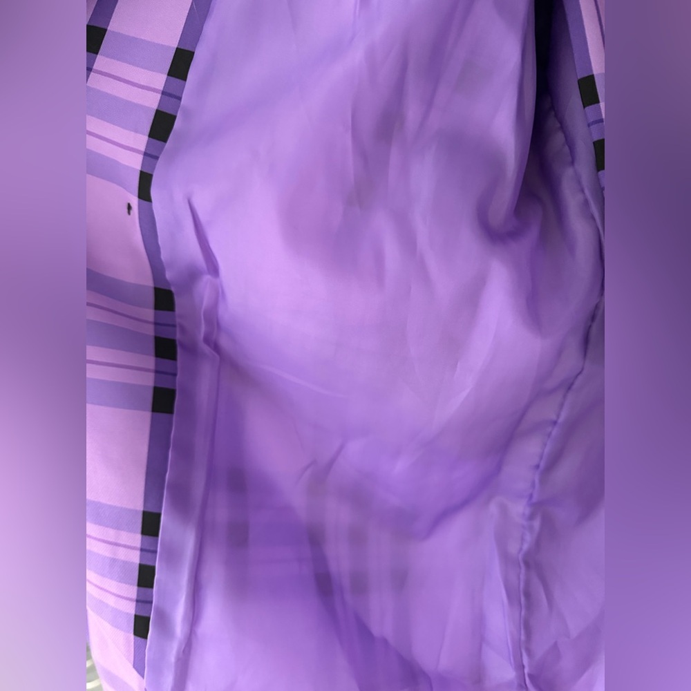 Purple Plaid Double-Breasted Blazer Jacket & matching mini skirt - Picture 4 of 13